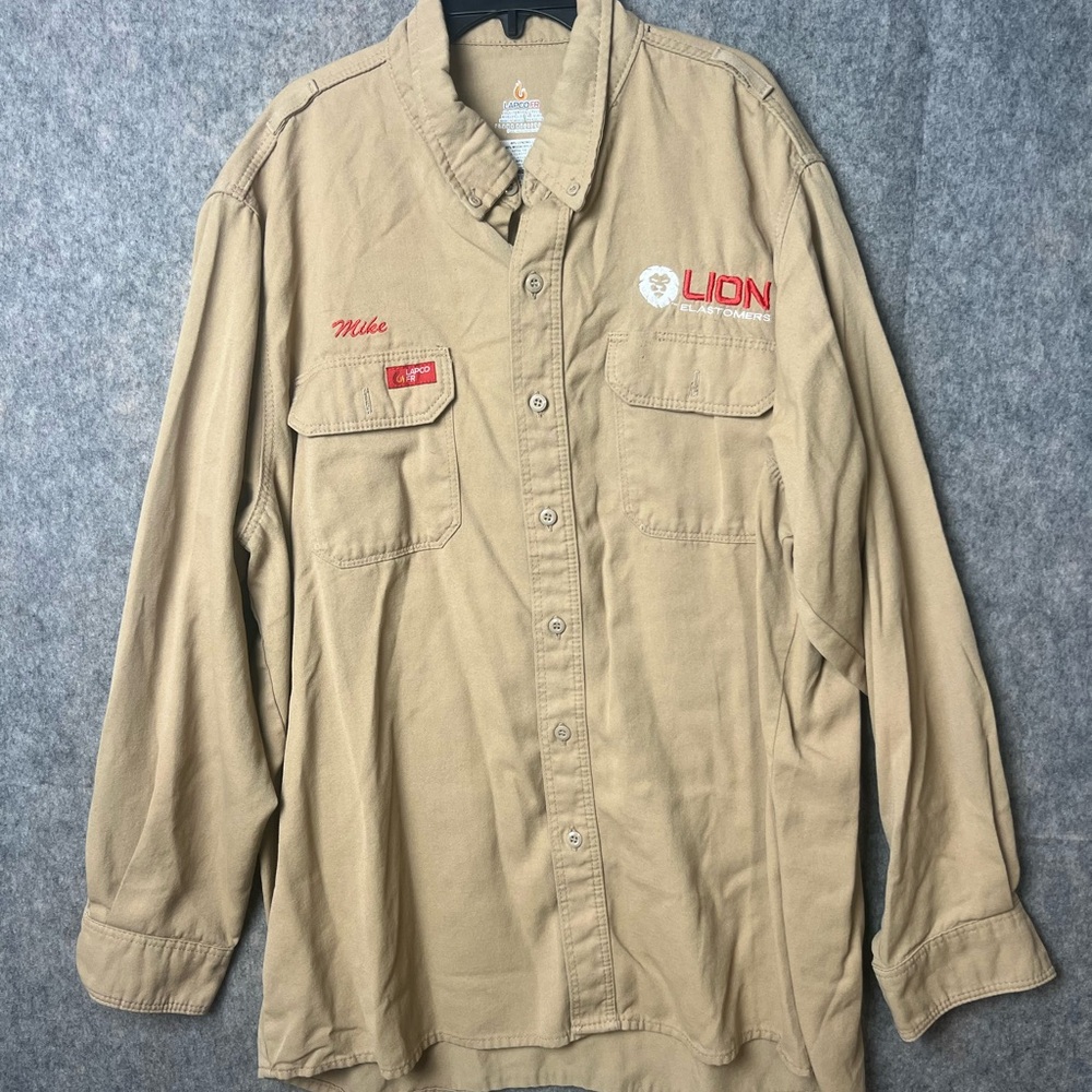 Lapco FR Flame Resistant Men XL Regular Long sleeve button down work‎ shirt